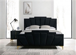 Florizel Bed in Black/Gold Finish by Furniture of America - FOA-CM7411BK-B