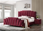 Florizel Bed in Red/Gold Finish by Furniture of America - FOA-CM7411RD-B