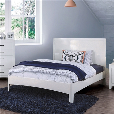 Deanne Bed in White Finish by Furniture of America - FOA-CM7527WH-B