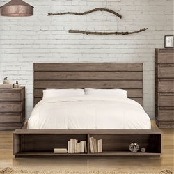 Coimbra Bed with Bookcase Footboard by Furniture of America - FOA-CM7623BC-B