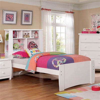 Marlee Twin Bed by Furniture of America - FOA-CM7651WH-B