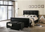 Menkar Bed in Black/Chrome Finish by Furniture of America - FOA-CM7913-B