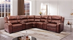 Callie Power Sectional Sofa in Brown by Furniture of America - FOA-CM9901