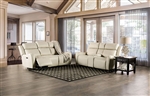 Barclay 2 Piece Power Sofa Set in Beige by Furniture of America - FOA-CM9907