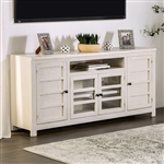 Tedra 70 Inch TV Console in Ivory Finish by Furniture of America - FOA-EM5009IV-TV