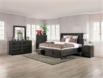 Oakridge 6 Piece Bedroom Set in Charcoal Finish by Furniture of America - FOA-EM7074DG