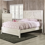 Geneva Bed in Ivory Finish by Furniture of America - FOA-EM7080IV-B