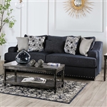 Sonora Sofa in Dark Navy Finish by Furniture of America - FOA-SM1218-SF