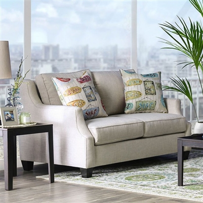 Dasia Love Seat in Beige by Furniture of America - FOA-SM2011-LV