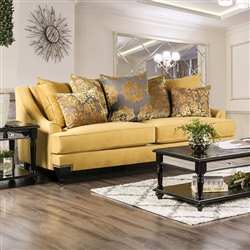 Viscontti Sofa in Gold by Furniture of America - FOA-SM2201-SF