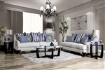 Sisseton 2 Piece Sofa Set in Light Gray by Furniture of America - FOA-SM2207