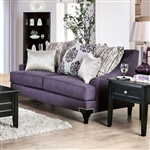 Sisseton Love Seat in Purple by Furniture of America - FOA-SM2208-LV