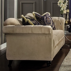 Antoinette Love Seat in Light Mocha by Furniture of America - FOA-SM2224-LV