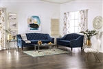 Martinique 2 Piece Sofa Set in Blue by Furniture of America - FOA-SM2230