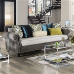 Mariella Sofa in Gray/Beige/Teal/Olive Finish by Furniture of America - FOA-SM2286-SF