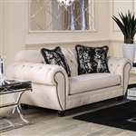 Gilda Love Seat in  Beige by Furniture of America - FOA-SM2292-LV
