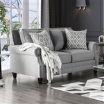 Giovanni Love Seat in Gray by Furniture of America - FOA-SM2673-LV