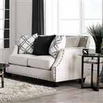 Phoibe Love Seat in Ivory by Furniture of America - FOA-SM3078-LV