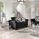 Watlington Love Seat in Black Finish by Furniture of America - FOA-SM4040-LV