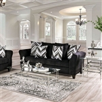Watlington Sofa in Black Finish by Furniture of America - FOA-SM4040-SF