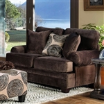 Bonaventura Love Seat in Brown by Furniture of America - FOA-SM5142BR-LV