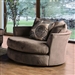 Bonaventura Swivel Chair in Brown by Furniture of America - FOA-SM5143BR-CH