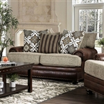 Reyna Love Seat in Brown by Furniture of America - FOA-SM5147-LV