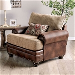 Fletcher Chair in Brown/Tan by Furniture of America - FOA-SM5148-CH