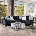 Modbury Sectional Sofa in Black Finish by Furniture of America - FOA-SM5160