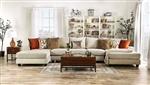 Carnforth Sectional Sofa in Tan Finish by Furniture of America - FOA-SM5218