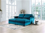 Peregrine Sectional Sofa in Teal Finish by Furniture of America - FOA-SM5415