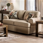 Jackie Love Seat in Beige by Furniture of America - FOA-SM6027-LV