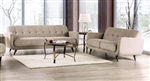 Siegen 2 Piece Sofa Set in Beige Finish by Furniture of America - FOA-SM6043