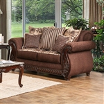 Tabitha Love Seat in Brown by Furniture of America - FOA-SM6109-LV