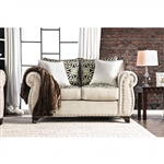 Sinatra Love Seat in  Light Mocha by Furniture of America - FOA-SM6152-LV