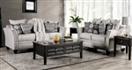 Talgarth 2 Piece Sofa Set in Gray by Furniture of America - FOA-SM6221