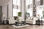 Zayla 2 Piece Sofa Set in Golden Ivory by Furniture of America - FOA-SM6223