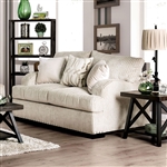 Zayla Love Seat in Golden Ivory by Furniture of America - FOA-SM6223-LV