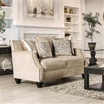 Hendon Love Seat in Beige Finish by Furniture of America - FOA-SM6226-LV