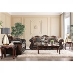 Jamael 2 Piece Sofa Set in Brown by Furniture of America - FOA-SM6405