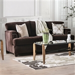 Brynlee Sofa in Chocolate by Furniture of America - FOA-SM6410-SF