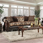 Newdale Sofa in Brown/Gold by Furniture of America - FOA-SM6427-SF