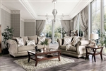 Nelson 2 Piece Sofa Set in Gray by Furniture of America - FOA-SM6429