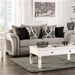 Belsize Sofa in Light Taupe/Black Finish by Furniture of America - FOA-SM6440-SF