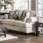 Miramar Love Seat in Beige/Charcoal Finish by Furniture of America - FOA-SM6442-LV