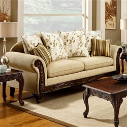 Doncaster Sofa in Tan by Furniture of America - FOA-SM7435-SF