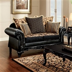 Theodora Love Seat in Black by Furniture of America - FOA-SM7505-LV