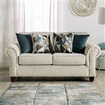 Delgada Love Seat in Beige by Furniture of America - FOA-SM7749-LV