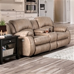 Elton Power Love Seat in Tan by Furniture of America - FOA-SM7802-LV