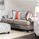 Tallulah Love Seat in Gray by Furniture of America - FOA-SM8130-LV